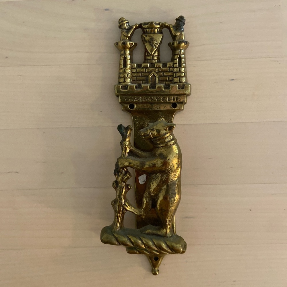 Vintage Brass Bear Door Knocker